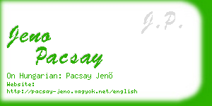 jeno pacsay business card